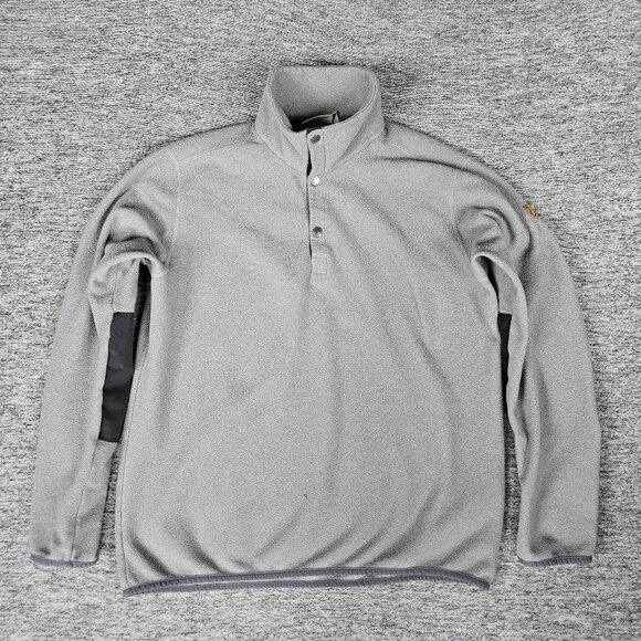Fjall Raven Men's XL Gray 1/4 Snap Button Ovik Fleece Sweater 81469 Gorpcore - Picture 1 of 14